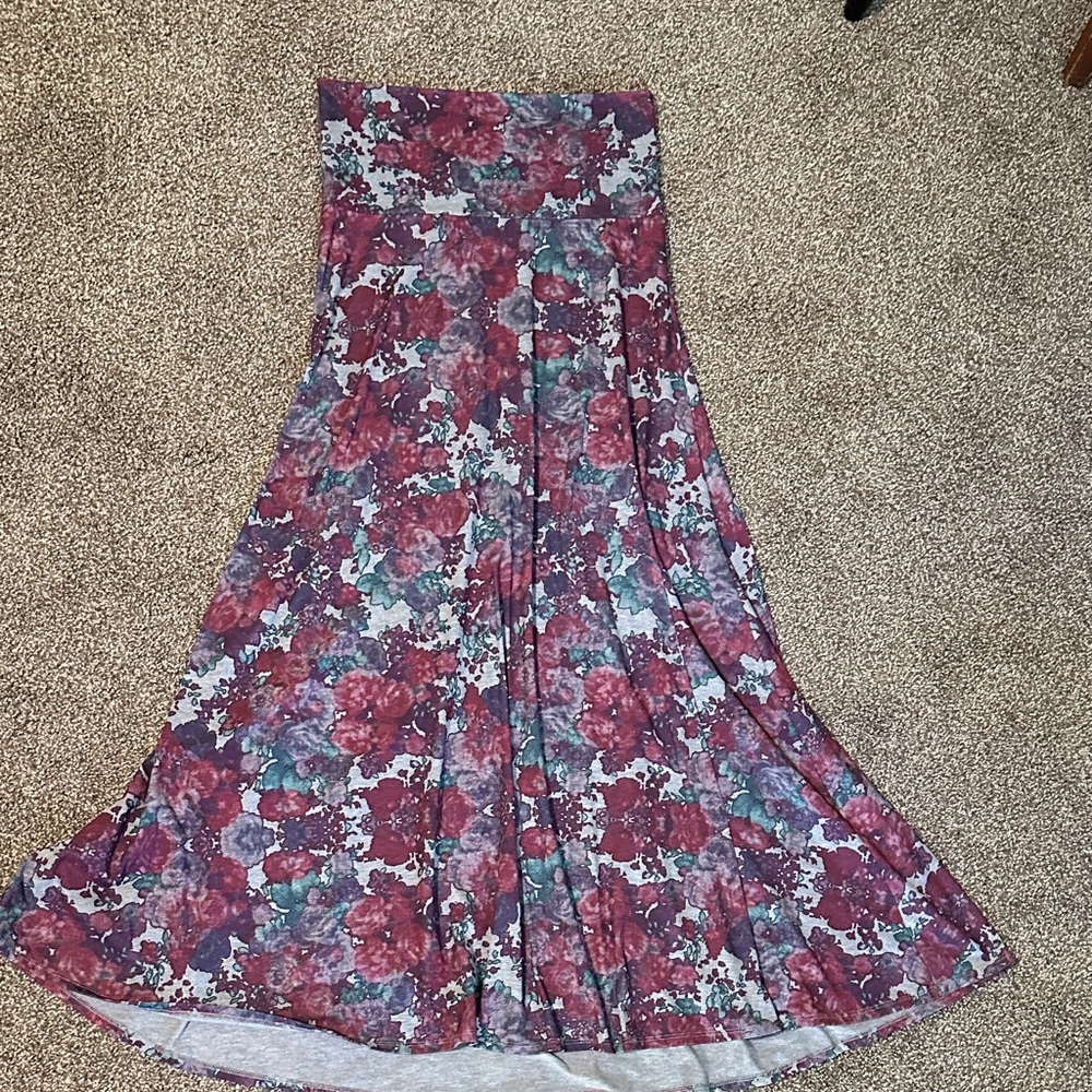 LuLaRoe High Low Skirt/tube dress - pink purple Blue Floral